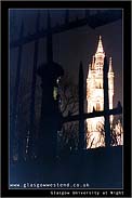 Glasgow University Tower at night