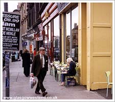 Byres Road walking past Antipasti