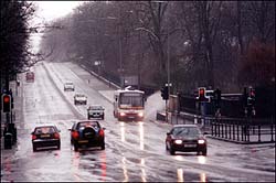 Wet morning, Great Western Road Photo: Great Western Road