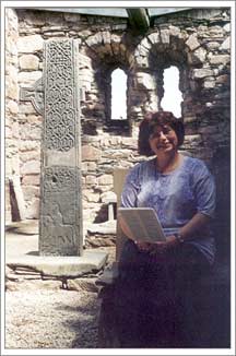 Pat sitting in 12th Century church ruin Pat sitting in 12th Century church ruin