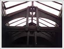 Queens Cross Church roof struts Queens Cross Church roof struts
