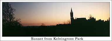 Sunset from Kelvingrove Park