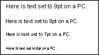 Image: 8 point text on the PC.