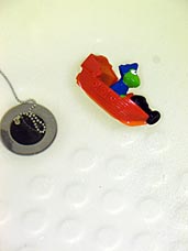 Photo: Bath with floating toy.