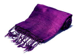 Photo: hand woven silk scarf.