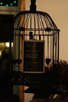 Bird cage in Hidden Lane Cafe Finnieston Glasgow. Photo: Bird cage in Hidden Lane Cafe Finnieston Glasgow.