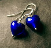 Photo: blue earrings.
