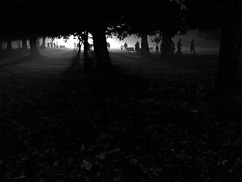 Fireworks Dalmuir Part, Clydebank, going home. Photo: Fireworks Dalmuir Part, Clydebank, going home.