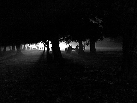 Fireworks Dalmuir Part, Clydebank, going home. Photo: Fireworks Dalmuir Part, Clydebank, going home.