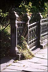 Photo: Cast iron gate post.