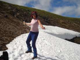 Photo: Frances on Beinn Bhrotain