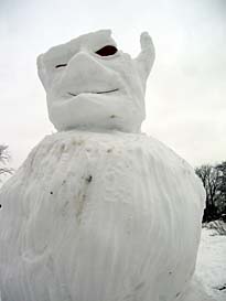 Photo: Evil snowman.