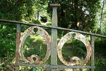 Photo: Fancy metal gate art.