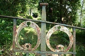Fancy metal gate art. Photo: Fancy metal gate art.