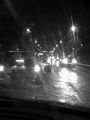 Photo: Great Western Road in the rain.