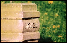 Photo: Gate post.