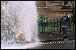 Photo: Burst water hydrant.