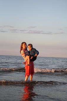 Nicola in the sea Portobello. Photo: Nicola in the sea.