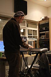 Photo: Jim playing keyboards on Pick up the phone.