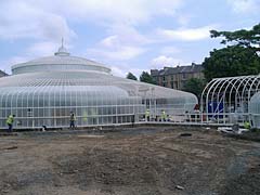 Photo: Kibble Palace being rebuilt.