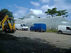 Photo: Kibble Palace being rebuilt.