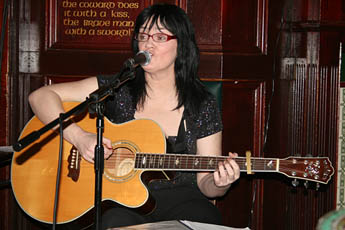 Photo: Mary Kathleen Burke playing at Jiny McGinty's on Ashton Lane.