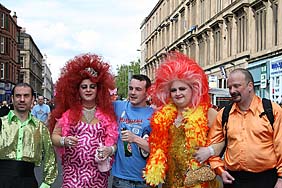 Photo: Men in drag.