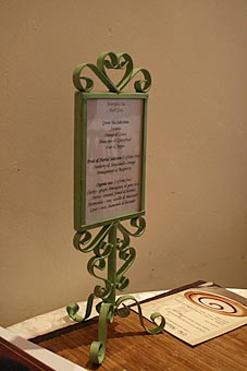 Photo: Menu in restaurant.