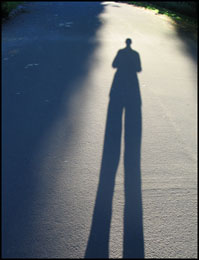 Photo: Evening shadow man.