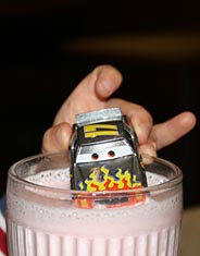 Photo: Car in milkshake.