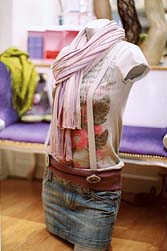 Photo: Denim mini and t shirt.