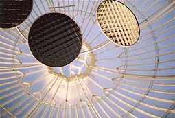Mirrors in dome in Kibble Palace. Photo: Mirrors in dome in Kibble Palace.