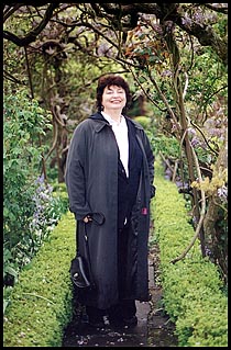 Photo: Pat in garden Kirkudbright.