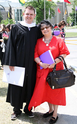 Photo: pat and Sean at Graduation.