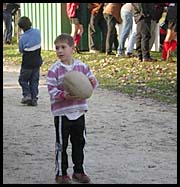 Photo: Boy with rugby gall.