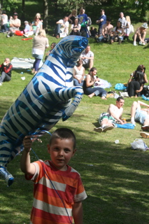 Photo: ryan and his zebra balloon.