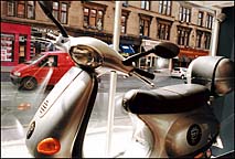Photo: Scooter inside Tinderbox.