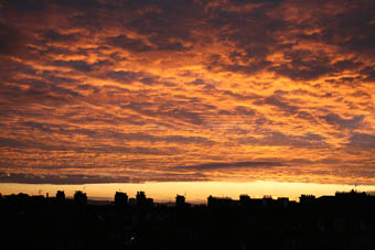 Photo: Sunset in Anniesland Glasgow.