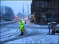 Photo: Snow arrives in the West End.