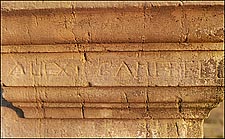 Photo: Sandstone post.