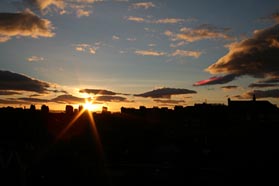 Photo: Sunset in Anniesland Glasgow.