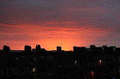Photo: Sunset in Anniesland Glasgow.