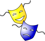 Photo: theatre masks.