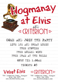 Photo: hogmanay velvet elvis.