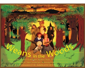 Photo: weans in the woods.