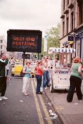 West End Festival sign. Photo: West End Festival sign.