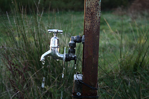 Photo: Spraying water tap at Carbeth.