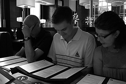 Photo: Graduation dinner for Sean.