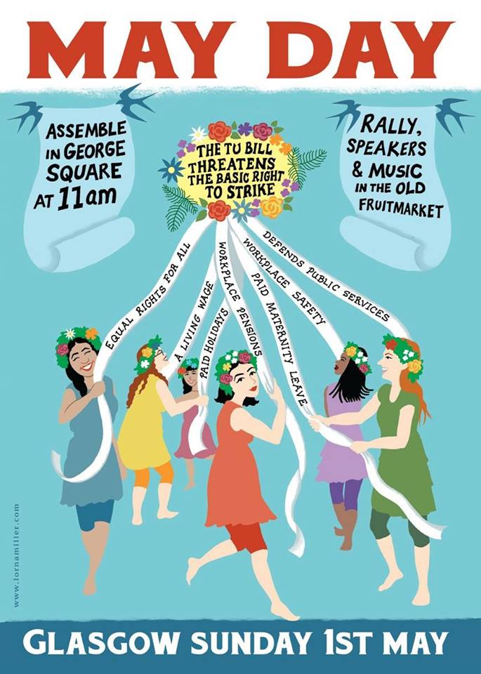 May Day Glasgow Sunday 1st May, 2016. Glasgow West End