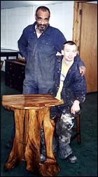 Photo: Phil and Billy: wood carvers